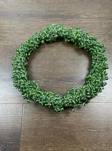 Wreath Green Glass Pepperberry Beaded  10.5 - Picture 1 of 4