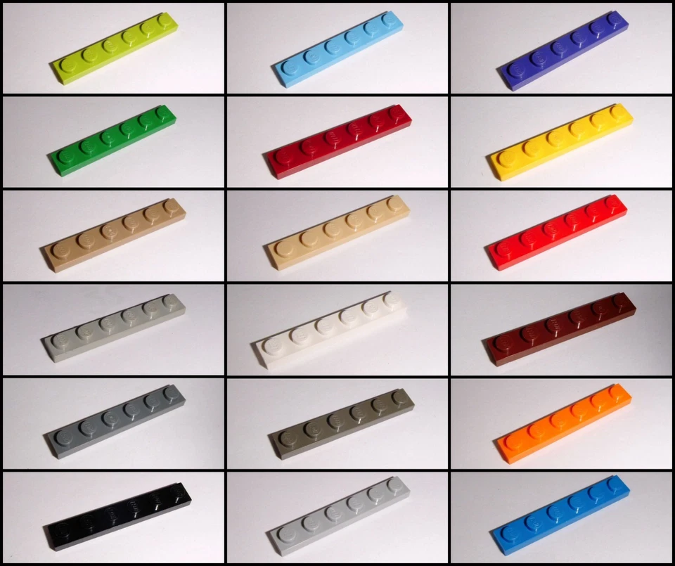 Lego (3666) Platten 1x6, AUSWAHL, Farbe & Menge wählbar - Bild 1 von 1