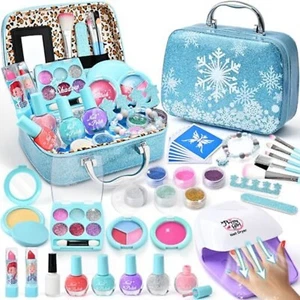 Kids Makeup Kit for Girls, Princess Real Washable Pretend Play Cosmetic - Picture 1 of 8