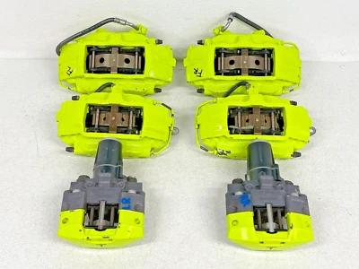 ⭐2012-2016 TESLA MODELO S F+R BREMBO JUEGO DE 6 PINZAS DE FRENO VERDE LIMA OEM LOTE 2TP Foto 1 de 4