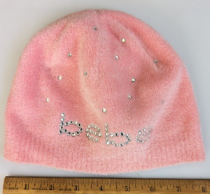 BEBE Knit Hat Women One Size Fits Most Pink Studded Beanie