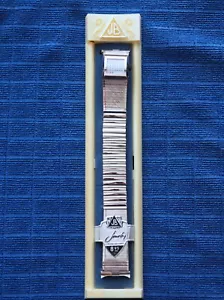 VTG NOS JB Champion 1969-1970 Calendar Watch Band Strap Stainless 16-19mm NIP - Picture 1 of 20