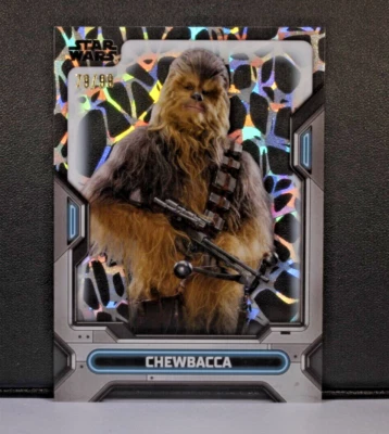 2023 Topps Star Wars High Tek Chewbacca #9 Web Diffractor 79/99 - Image 1 of 3