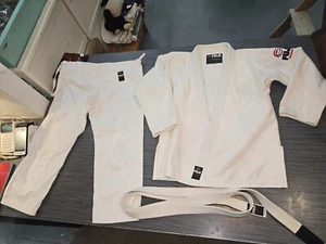 Fuji Sports Mens Kids Womens Single Weave Judo Gi Kimono - White size A2 - Picture 1 of 4