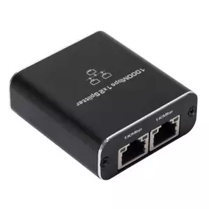 LAN Splitter 1 auf 2 Gigabit Ethernet Switch 2-Port Netzwerk Kabel Verteiler UD - Bild 1 von 9