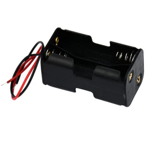 4-AA Battery Spring Clip Holder Case Plastic Box Tow Layers Stacked 6V DC Out - Picture 1 of 5