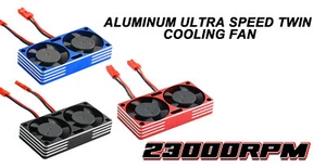 ALU ULTRA SPEED TWIN COOLING FAN 23000RPM 60 x 30mm FOR 1/8 1/10 RC CAR BUGGY - Picture 1 of 15