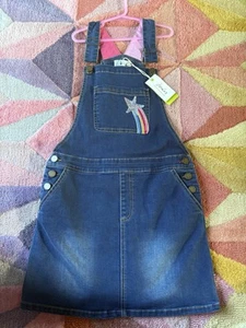 Brand new With tag Joules Girls denim dress Rainbow Shooting Star Age 9-10 Years - Picture 1 of 5