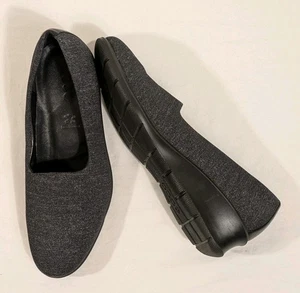 Ecco Felicia Stretch Heather Grey Slip-On Wedge Loafers Size 39/ US 8-8.5 - Picture 1 of 13