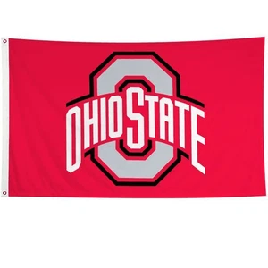 Ohio State Buckeyes College 3x5 pies bandera con 2 ojales de latón para jardín al aire libre - Imagen 1 de 3