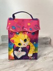 Vintage Lisa Frank Insulated Lunch Bag Playing Kittens Cats Bubbles AS IS