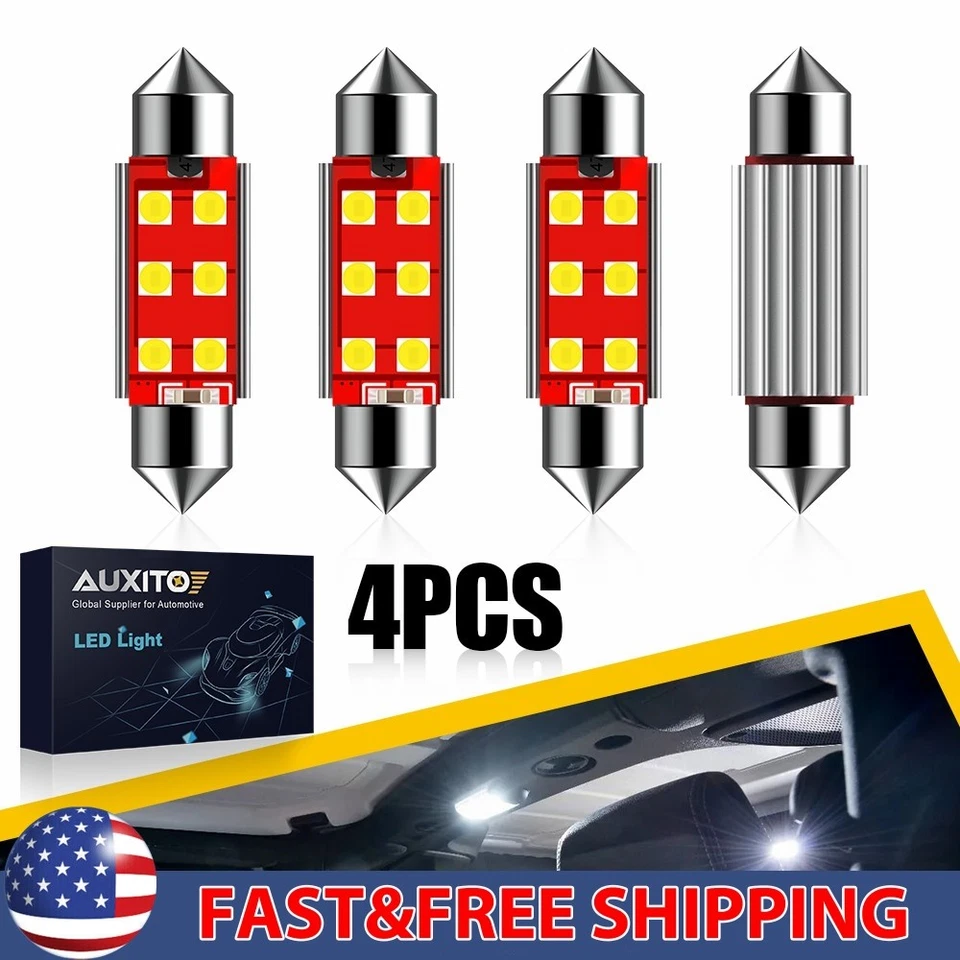 4X CANBUS AUXILIAR ERROR 41mm GRATIS 211-2 578 42mm Festón LED Luz Interior Bombilla Foto 1 de 4