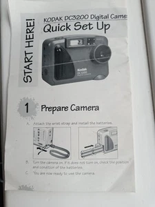 Quick set up manual for Kodak DC3200 digital camera - Picture 1 of 2