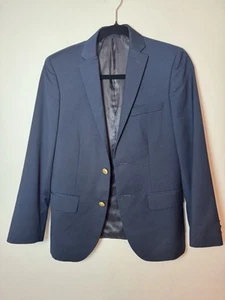 Lauren Ralph Lauren Boys Classic Navy Blue Sport Coat Blazer Gold Buttons Sz 14R - Picture 1 of 10