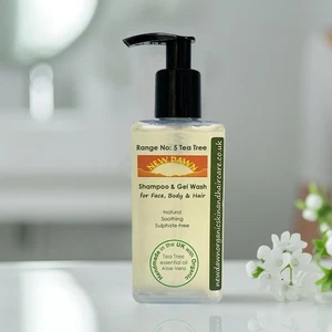 Natural Shampoo Tea Tree Certified Organic Paraben & SLS-Free - Picture 1 of 4