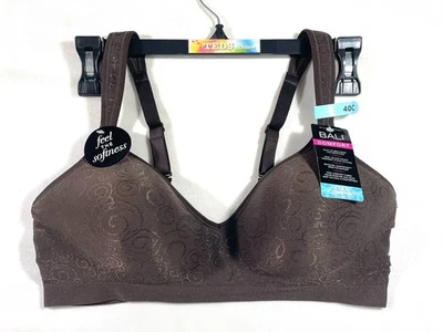 Nuevo con etiquetas Sujetador inalámbrico Bali 40C Comfort Revolution Shaping DF3463 cálido cacao para mujer Foto 1 de 4