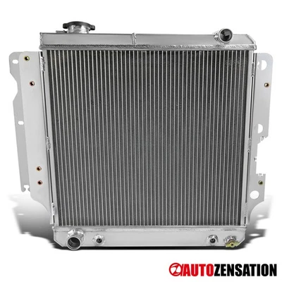 Fit Jeep Wrangler TJ YJ 1987-2006 3-Core Full Aluminum Racing Cooling Radiator Foto 1 de 4
