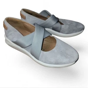 Zapatos planos sin cordones Clarks Unstructured grises para mujer talla 7 - Imagen 1 de 11