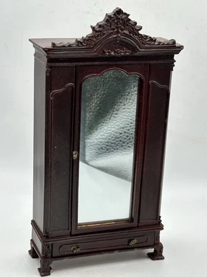 Armario para casa de muñecas Bespaq con puerta espejada de longitud completa Foto 1 de 4