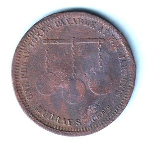 Australia Token. Jarvey 1d - Hobart Town Tasmania.. Balls on Chains.. - Picture 1 of 2
