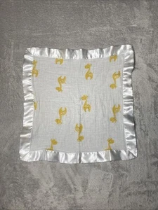 Aden & Anais Yellow Giraffe Star Lovey Baby Security Blanket White Satin Trim - Picture 1 of 3