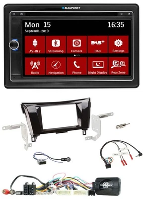 Blaupunkt 2DIN USB DAB Lenkrad Bluetooth TMC Navigation für Nissan X-Trail Qashq - Bild 1 von 4