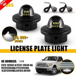Pair For Ford F150 F250 F350 LED License Plate Light with Wiring harness Sockets - Picture 1 of 15