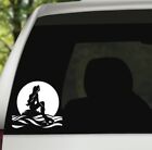 Disney Princess Ariel on Rock on car truck SUV laptop Logo 6" White