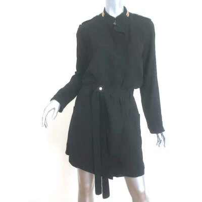 Chaqueta con cinturón Zadig & Voltaire Deluxe Maiva negra elástica crepé talla mediana Foto 1 de 4