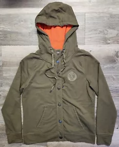 Lauren Ralph Lauren Active Womens Hoodie Size M Medium Snap Closure Embroidered - Picture 1 of 7
