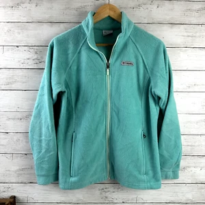 Columbia Full Zip Fleece Girls Size XL (18-20) Teal green Jacket Zip Pockets - Picture 1 of 9