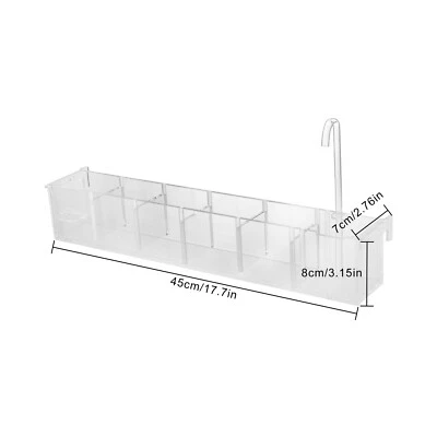NEW 6 Grids Aquarium Fish Tank Acrylic External Hang On Filter Box Without Pump - Image 1 of 4