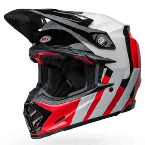 BELL - MOTO-9S FLEX COUSTEAU HELMET GLOSS WHITE/RED SIZE LARGE - Picture 1 of 6
