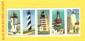 jis36 US STAMP SC# 2470-2474 25c Strip 5 1990 **Mint NH 398 - Picture 1 of 1