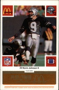 1986 McDonald's Gold Tab FB Cards Group 2 (A5676) - You Pick - 10+ FREE SHIP