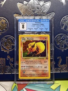CGC NM/MINT+ 8 Flareon Holo 3/64 1999 Dschungel Pokemon Karte 1022 - Bild 1 von 2