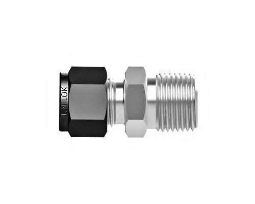 1/4" Tube x 1/2" MNPT Tube Fitting 316ss Male Connector SSP Unilok ISSU4MC8 - Image 1 of 1
