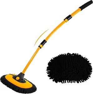 15°Curved Car Wash Brush with Long Handle 43" Extension Pole RV Truck... - Picture 1 of 7
