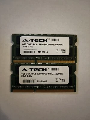 A-TECH 8GB (2x 4GB) DDR3 PC3-12800 SODIMM 1600MHz - Image 1 of 2
