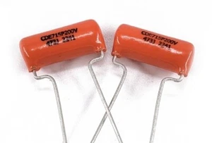 2x Orange Drop .047uf 200V Guitar Tone Capacitor 5% Tolerance 715P Series - Picture 1 of 2