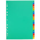 20 Pcs A4 Separated Loose Leaf Pp Office Index Dividers Binder Page