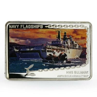 Tanzania 500 shillings Navy Flagships series HMS Bulwark proof silver coin 2014 - Image 1 of 4