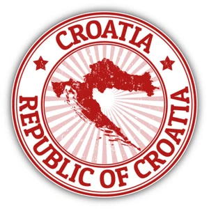 Croatia Map Grunge Stamp Car Bumper Sticker Decal -  ''SIZES" - Picture 1 of 1