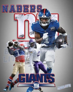 New York Giants Lithograph print of Malik Nabers 2024 - Picture 1 of 1