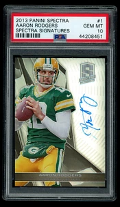 2013 Panini Spectra Signatures /25 Aaron Rodgers #1 Green Bay Packers PSA 10 - Bild 1 von 2