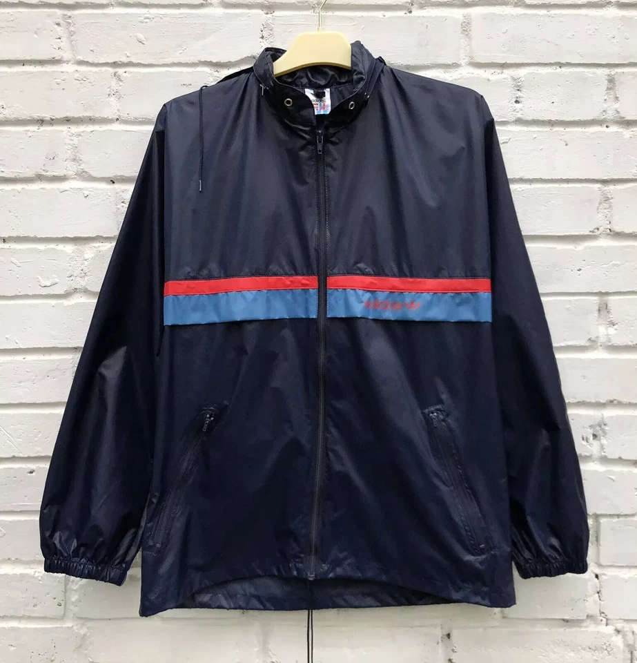 CHAQUETA IMPERMEABLE ADIDAS VINTAGE AÑOS 90 BRILLANTE NAILON MUJER RAVE BLOKE 10 Foto 1 de 4