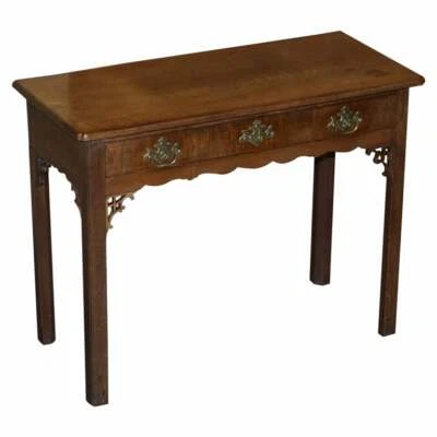 ANTIQUE GEORGE III SIDE TABLE CIRCA 1760 VERY HEAVY MAHOGANY CHIPPENDALE CARVED - Image 1 of 4
