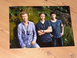 A-HA 3 autógrafos originales ¡FOTO GRANDE! Morten, Pal & Magne - Imagen 1 de 1