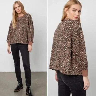 RAILS $158 Reeves Sweatshirt in Mountain Leopard Size M - Image 1 of 4