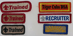 BSA Trainer, Tiger Cubs, Recruiter, Arrow Of Light Patch Used